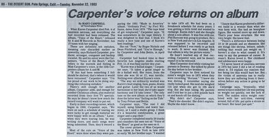Carpenters Nov 22, 1983 VOTH Article Palm Springs CA The Desert Sun.jpg