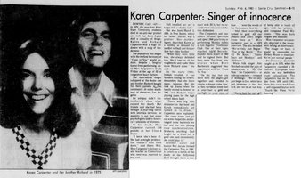Feb 6, 1983 Karen Carpenter Singer of Innocence CA Sentinel.jpg